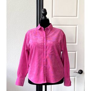 Zara Hot Pink Corduroy blouse